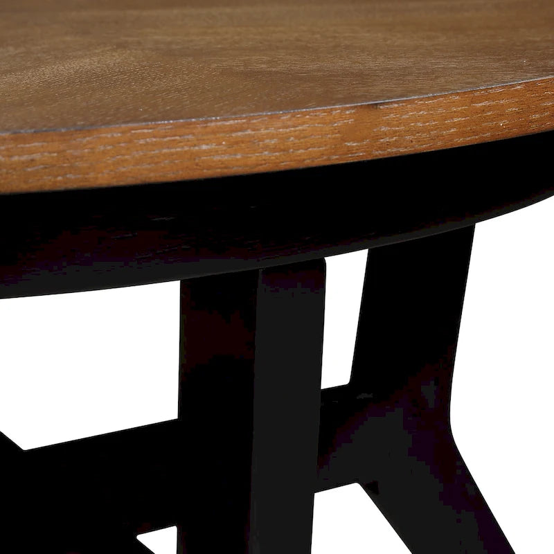 Table basse ronde en bois de 32 pouces, style Mid-Century, pour salon