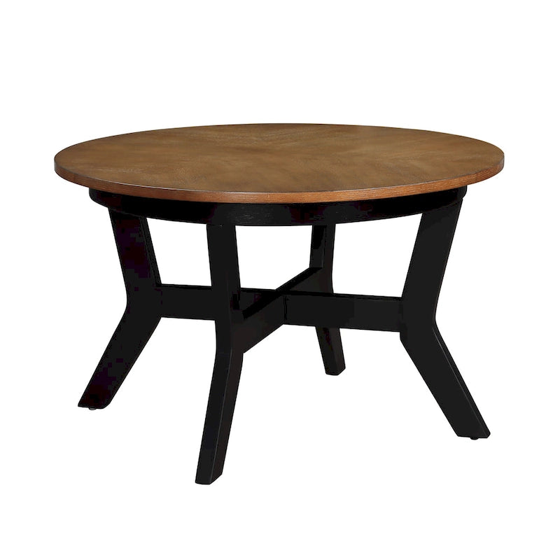 Table basse ronde en bois de 32 pouces, style Mid-Century, pour salon