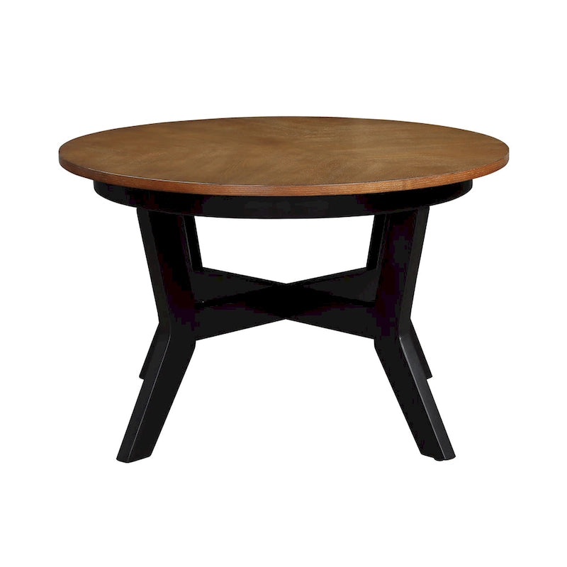 Table basse ronde en bois de 32 pouces, style Mid-Century, pour salon