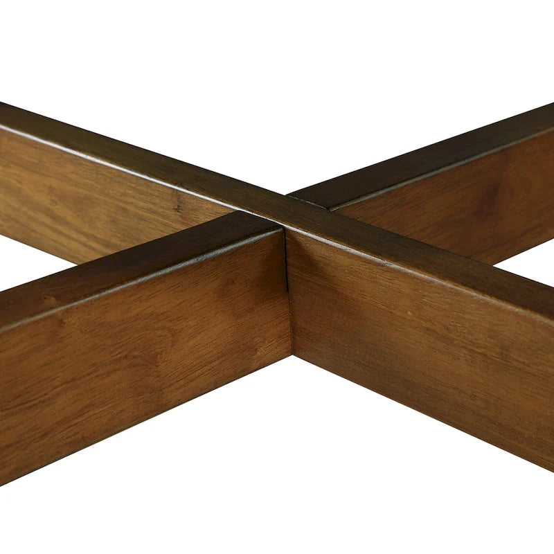 Table basse ronde en bois de 32 pouces, style Mid-Century, pour salon