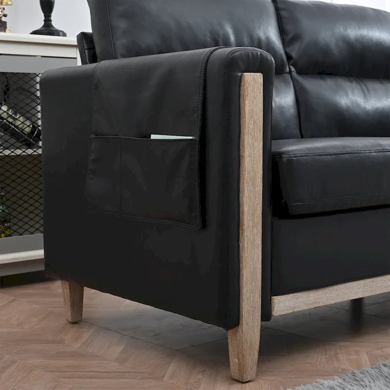 Canapé moderne à trois places en bois massif