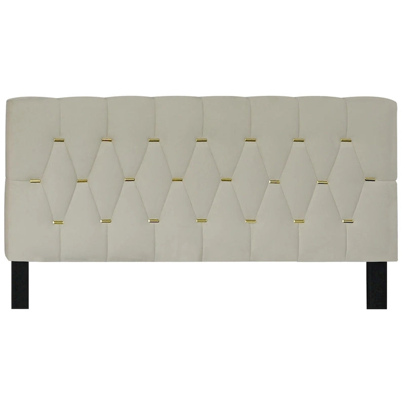 Lit rembourré plateforme Queen Size avec tête de lit capitonnée et tiroirs de rangement