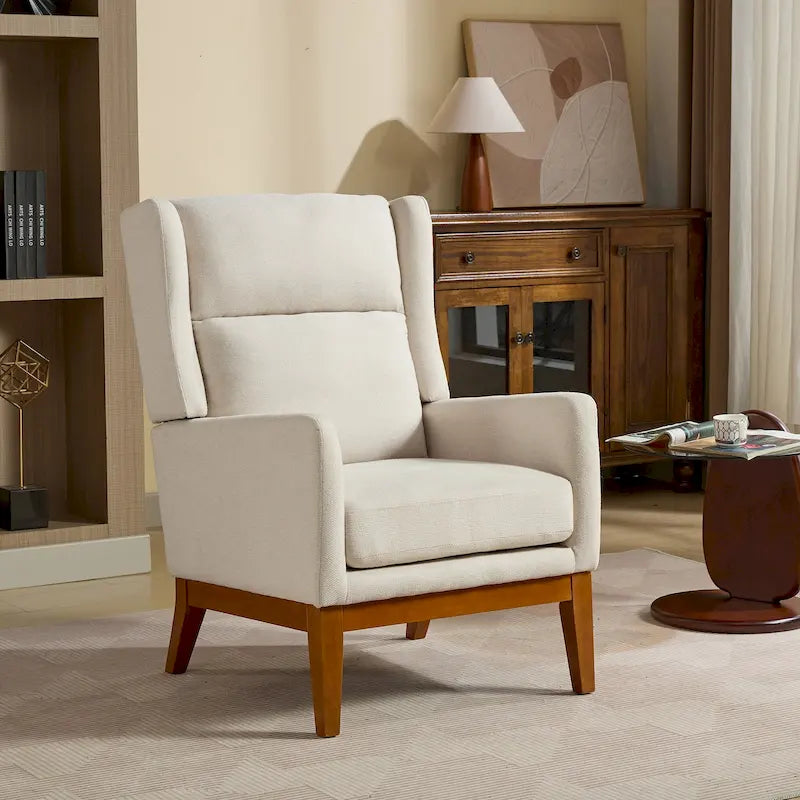 Fauteuil pivotant rembourré à dossier haut de 66,5 cm de large