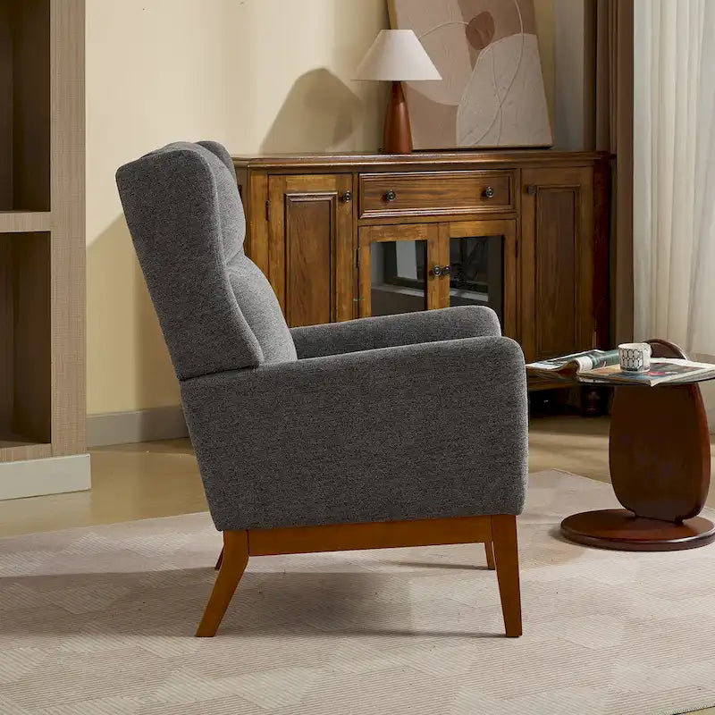 Fauteuil pivotant rembourré à dossier haut de 66,5 cm de large