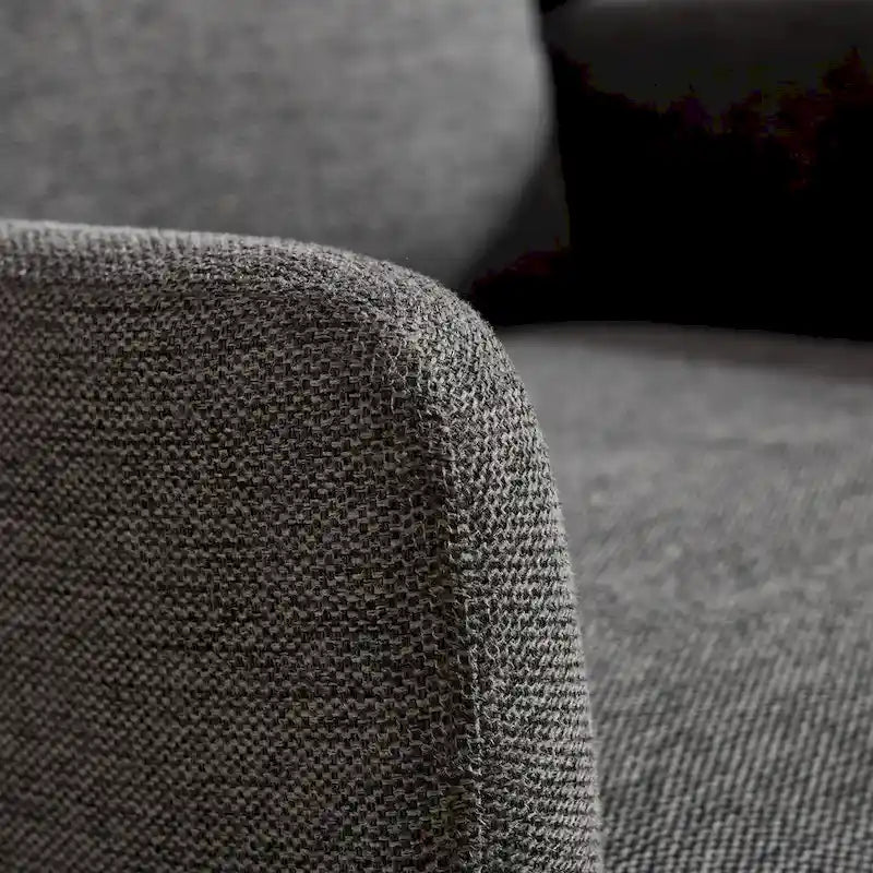 Fauteuil pivotant rembourré à dossier haut de 66,5 cm de large