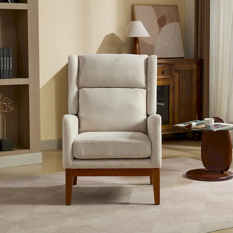 Fauteuil pivotant rembourré à dossier haut de 66,5 cm de large