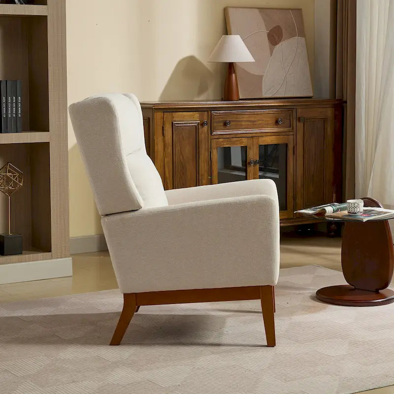 Fauteuil pivotant rembourré à dossier haut de 66,5 cm de large