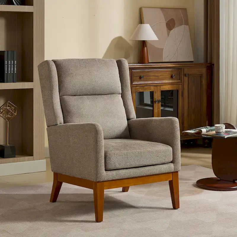 Fauteuil pivotant rembourré à dossier haut de 66,5 cm de large
