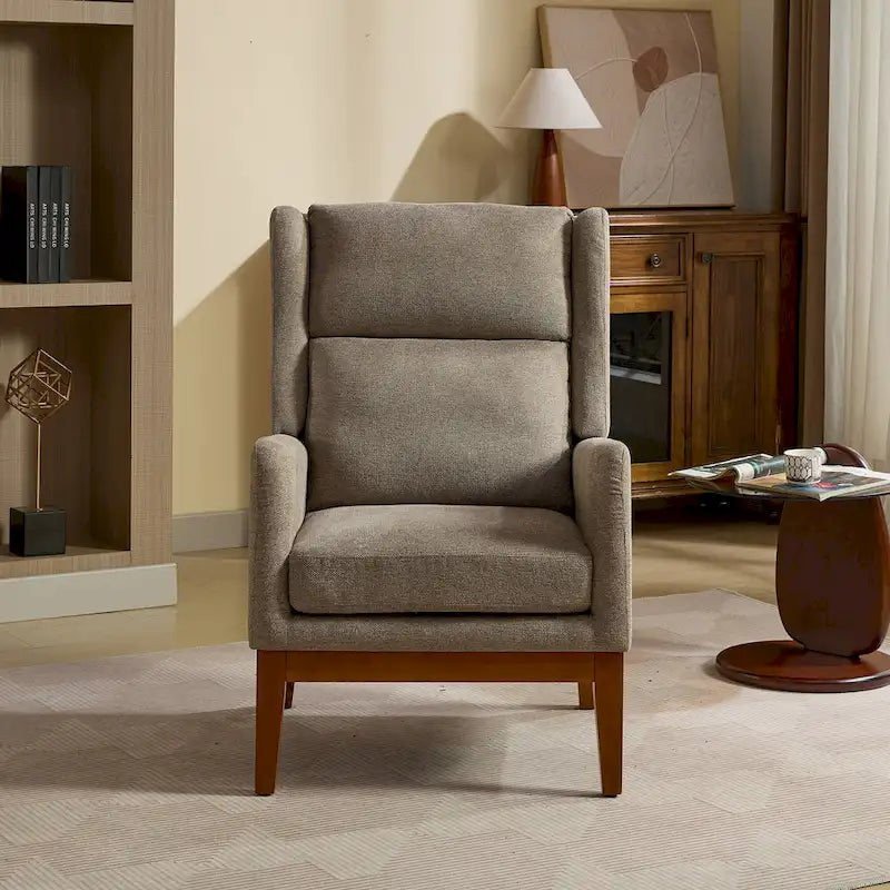 Fauteuil pivotant rembourré à dossier haut de 66,5 cm de large