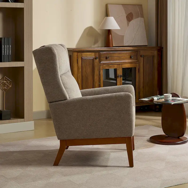 Fauteuil pivotant rembourré à dossier haut de 66,5 cm de large