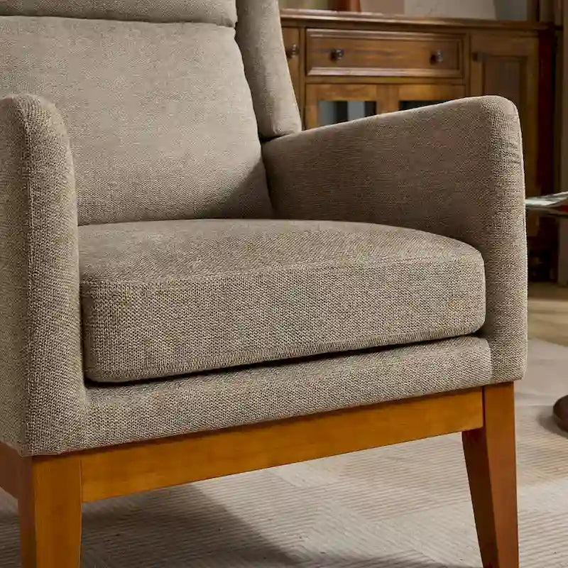Fauteuil pivotant rembourré à dossier haut de 66,5 cm de large