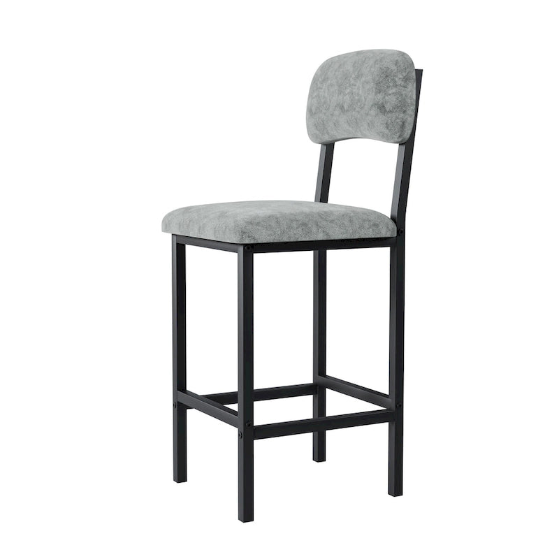 Table de bar moderne en marbre avec structure en acier noir