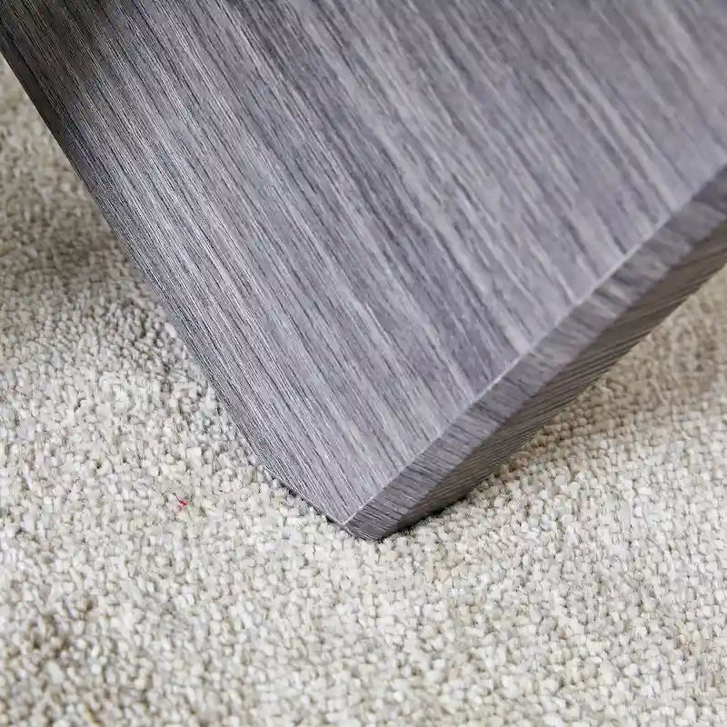 Table basse ronde moderne en verre avec plateau en verre trempé et pieds en MDF