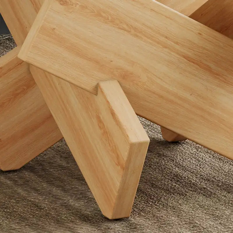 Table basse ronde moderne en verre avec plateau en verre trempé et pieds en MDF