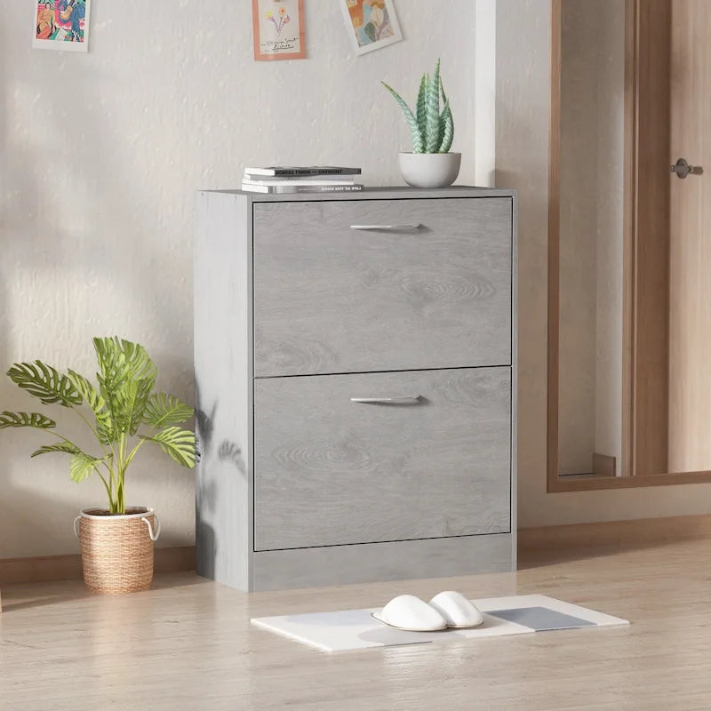 Meuble de rangement à chaussures moderne pour l'entrée, meuble à chaussures de plain-pied à 2 ou 3 tiroirs