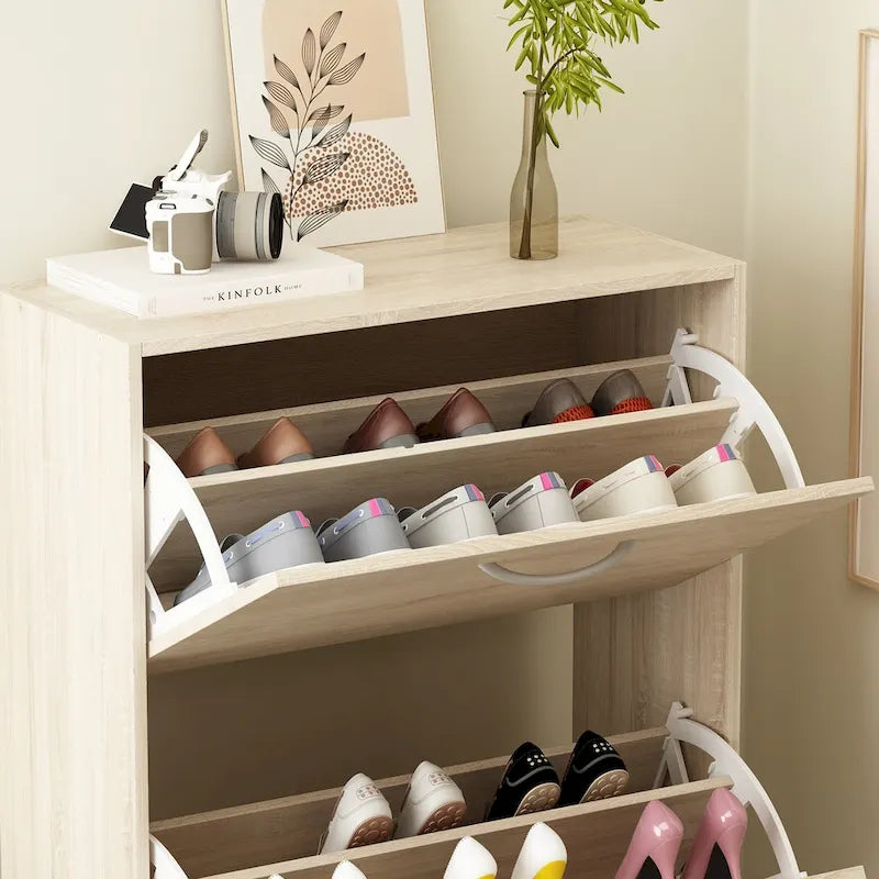 Meuble de rangement à chaussures moderne pour l'entrée, meuble à chaussures de plain-pied à 2 ou 3 tiroirs