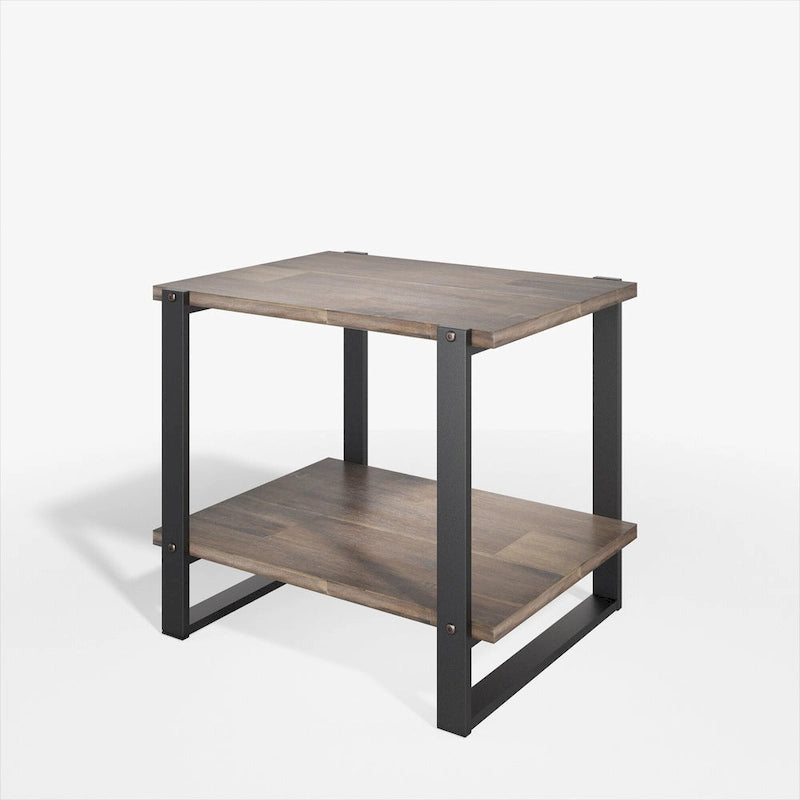 Table d'appoint en bois massif marron 21
