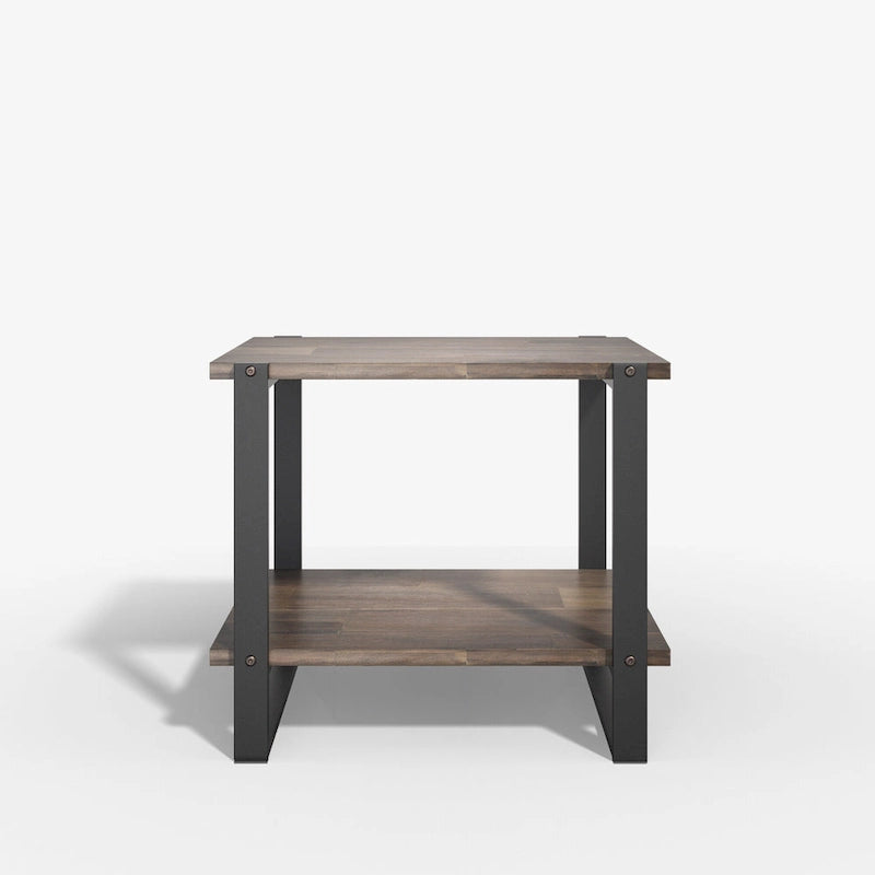 Table d'appoint en bois massif marron 21