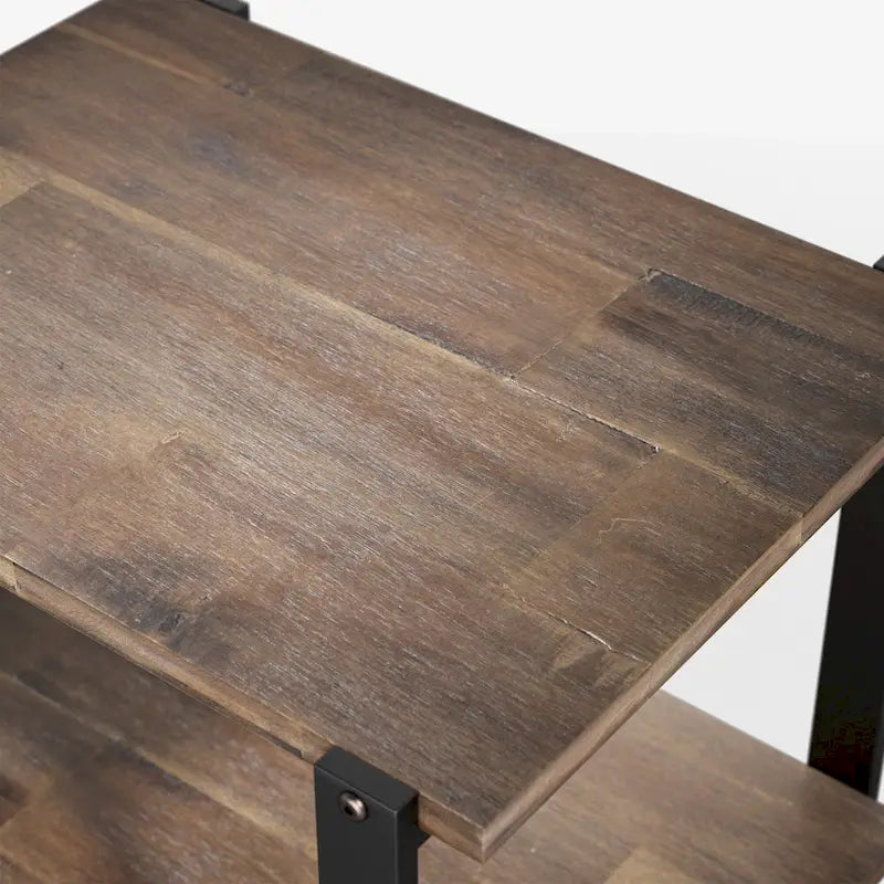 Table d'appoint en bois massif marron 21