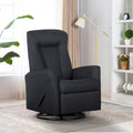 Fauteuil inclinable pivotant et coulissant de 29,5 po de largeur avec pivotant à 360 degrés, en tissu gris foncé