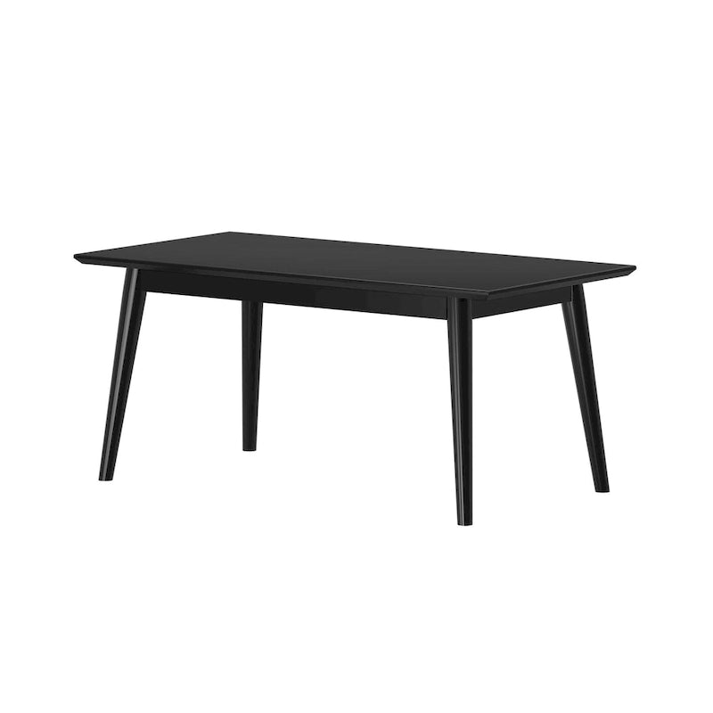 Table basse rectangulaire en bois massif de style Mid-Century pour salon