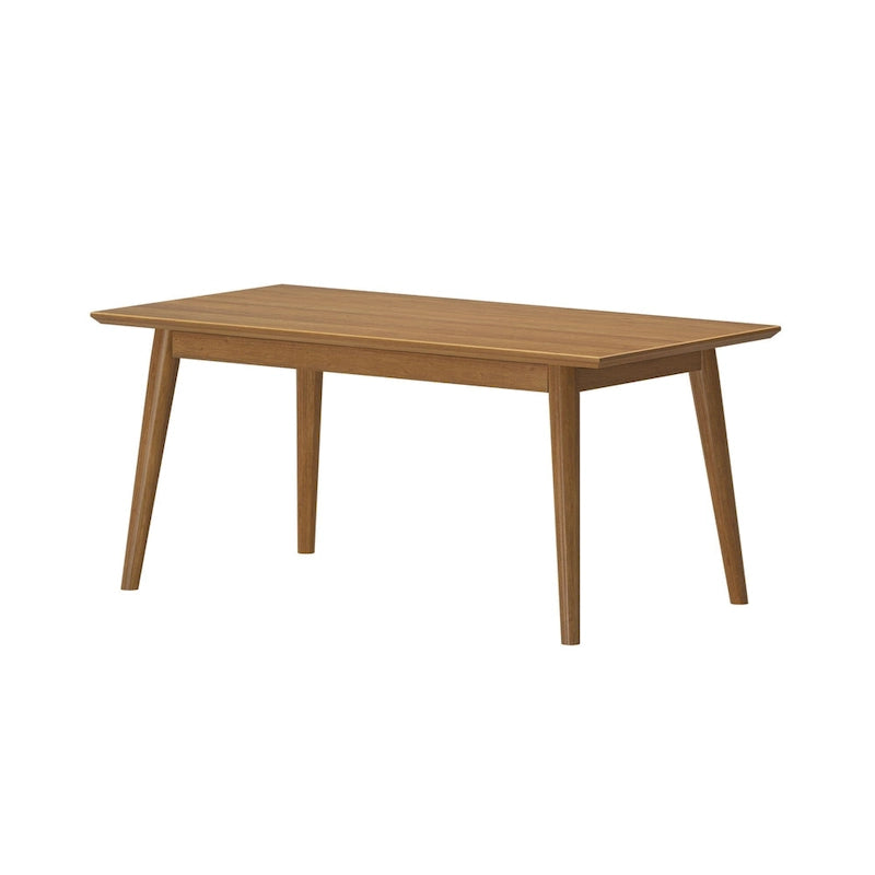 Table basse rectangulaire en bois massif de style Mid-Century pour salon