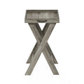 Table d'appoint classique avec plateau amovible et base en X