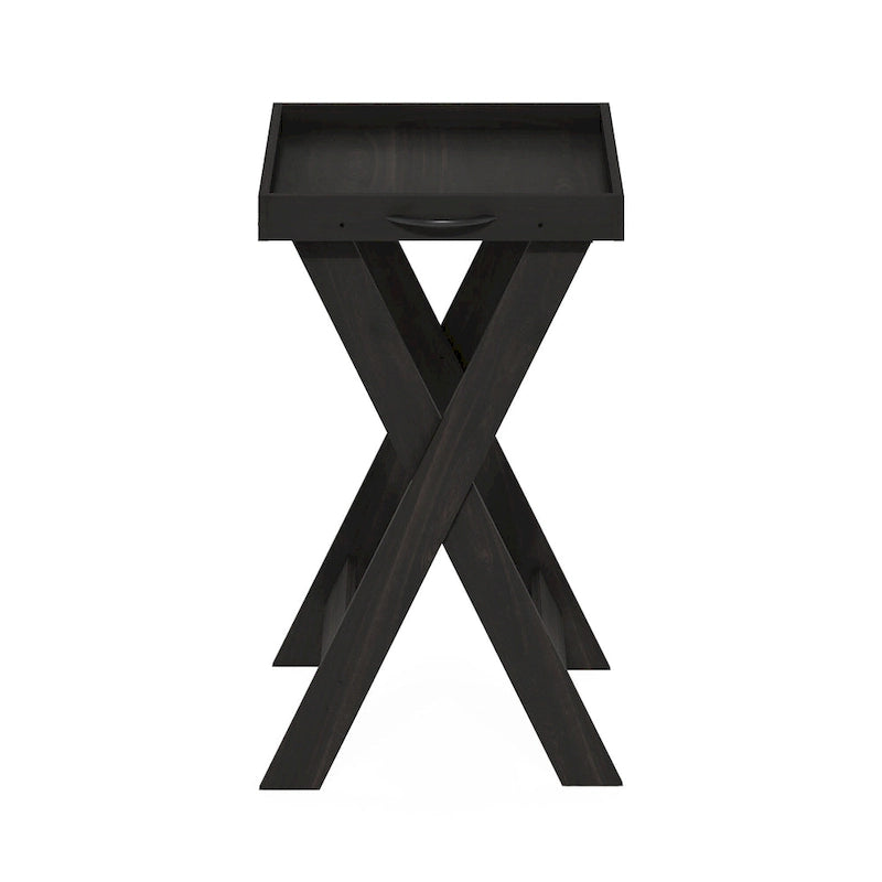 Table d'appoint classique avec plateau amovible et base en X