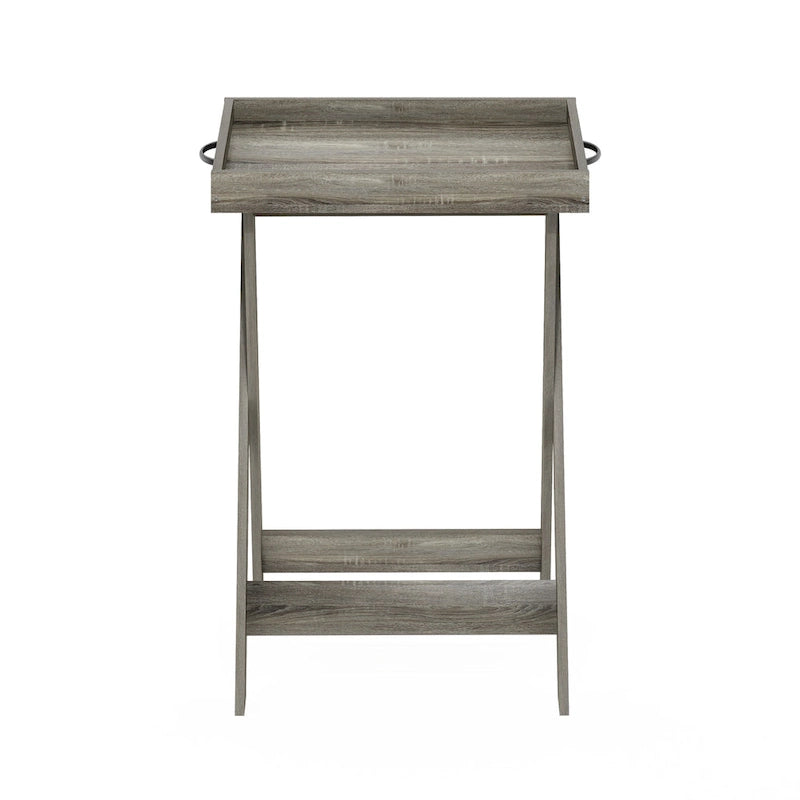 Table d'appoint classique avec plateau amovible et base en X