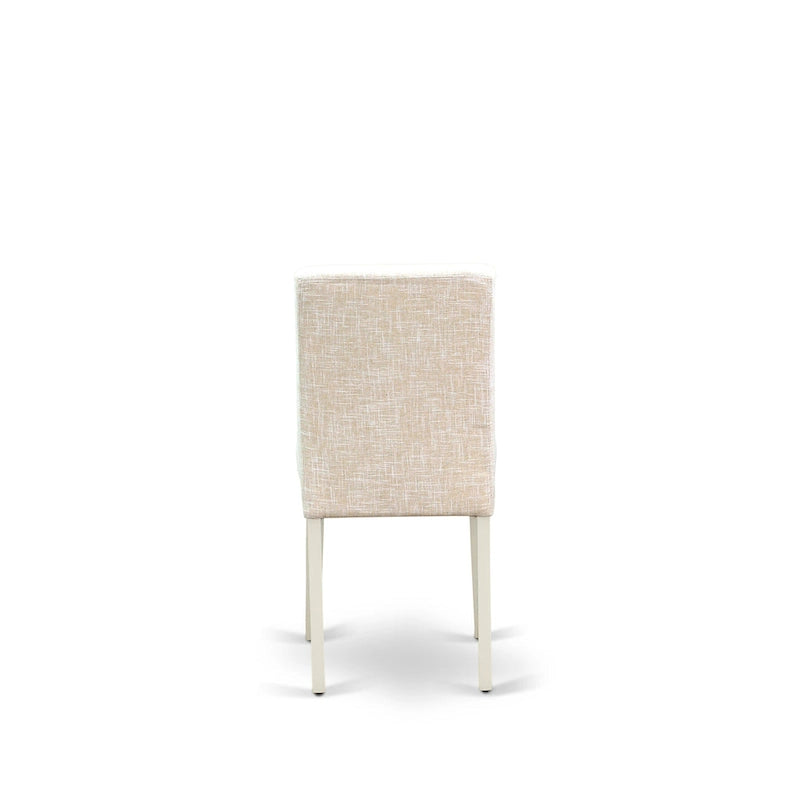 Table de salle à manger et de cuisine ronde à pied central en bois d'hévéa blanc lin