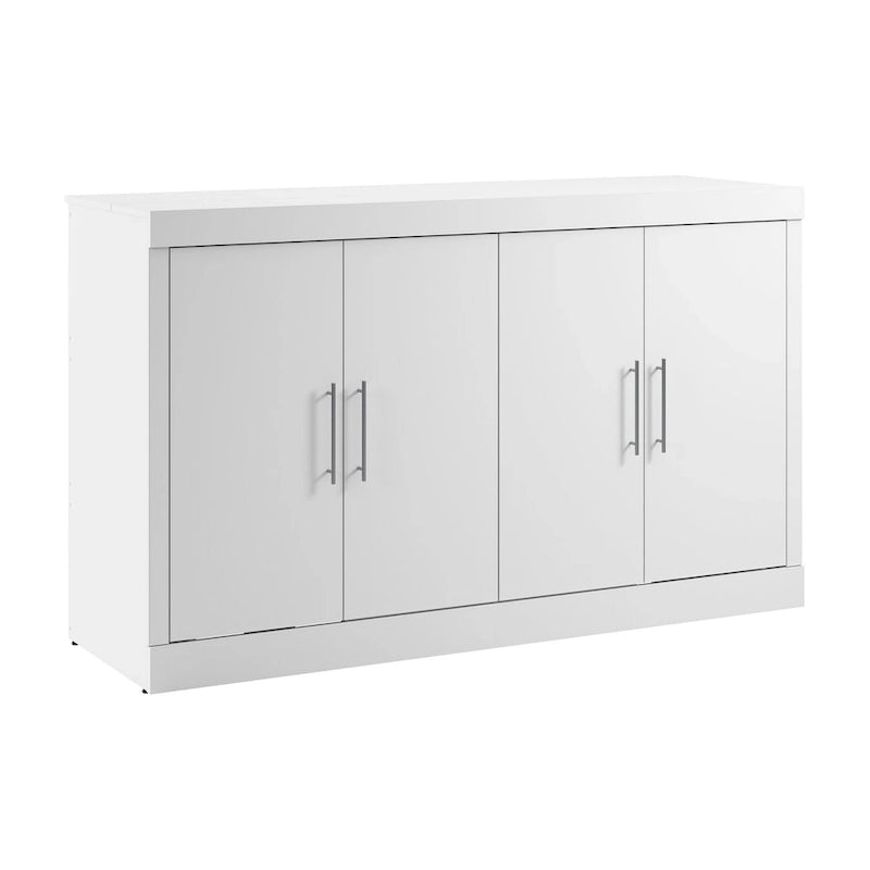 Lit-armoire Queen avec matelas pliant en mousse pour chambre d'amis