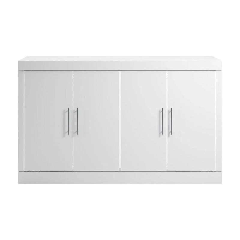 Lit-armoire Queen avec matelas pliant en mousse pour chambre d'amis