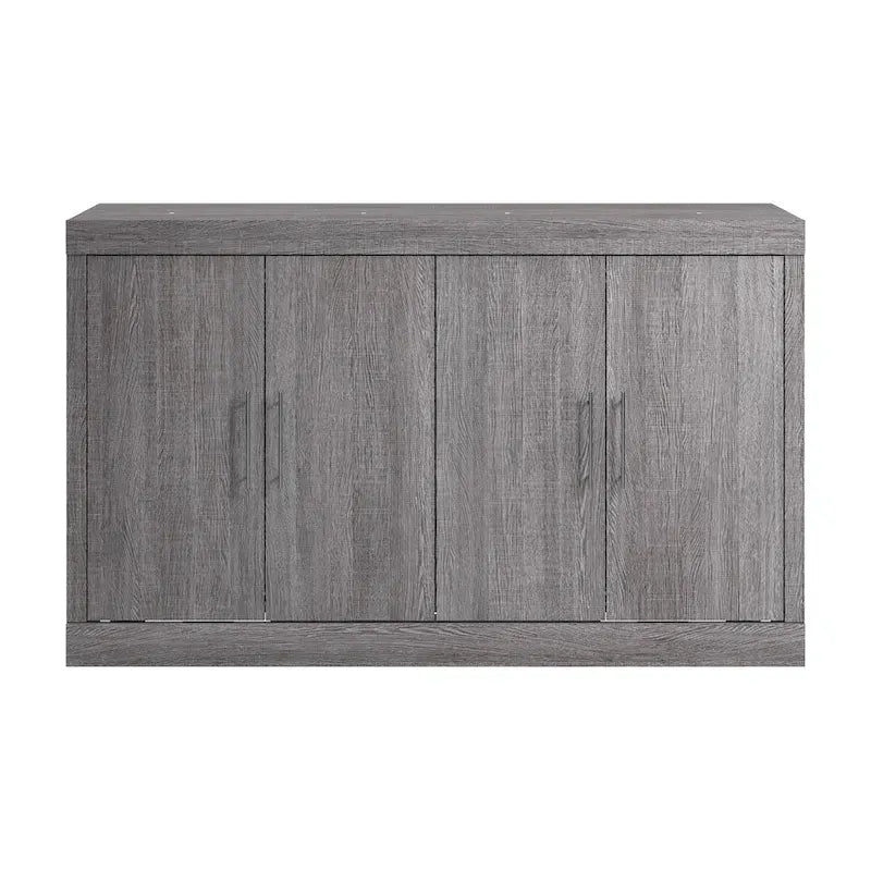 Lit-armoire Queen avec matelas pliant en mousse pour chambre d'amis