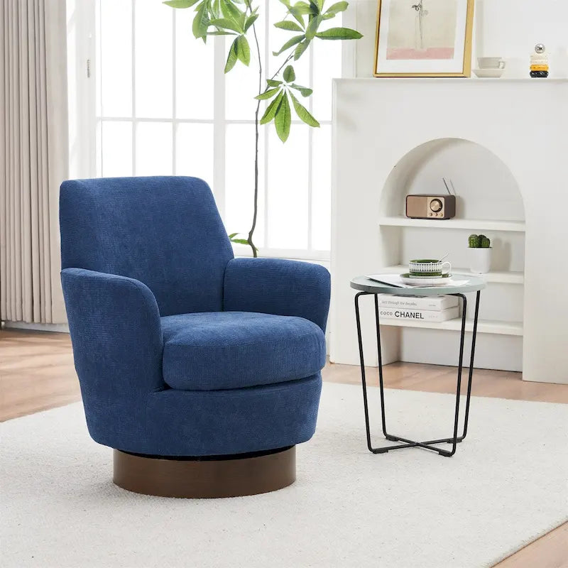 Fauteuil pivotant en polyester avec piètement en acier inoxydable