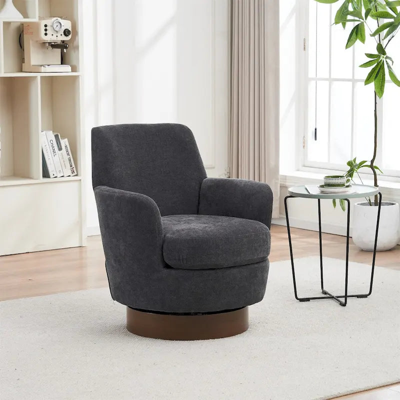 Fauteuil pivotant en polyester avec piètement en acier inoxydable