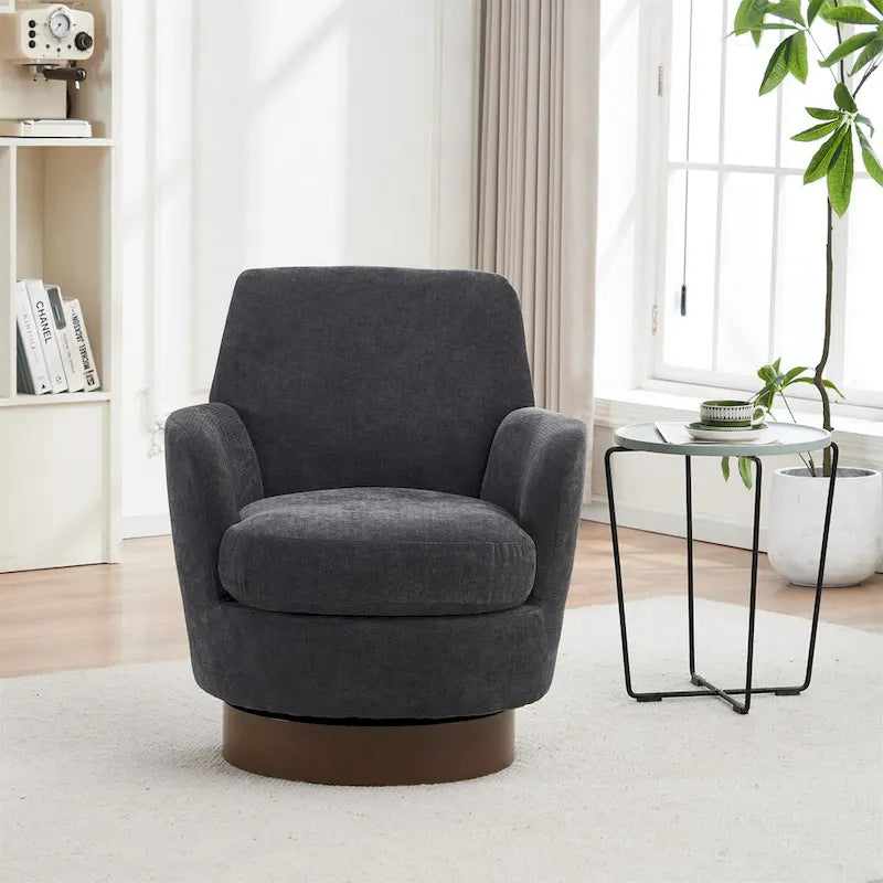 Fauteuil pivotant en polyester avec piètement en acier inoxydable