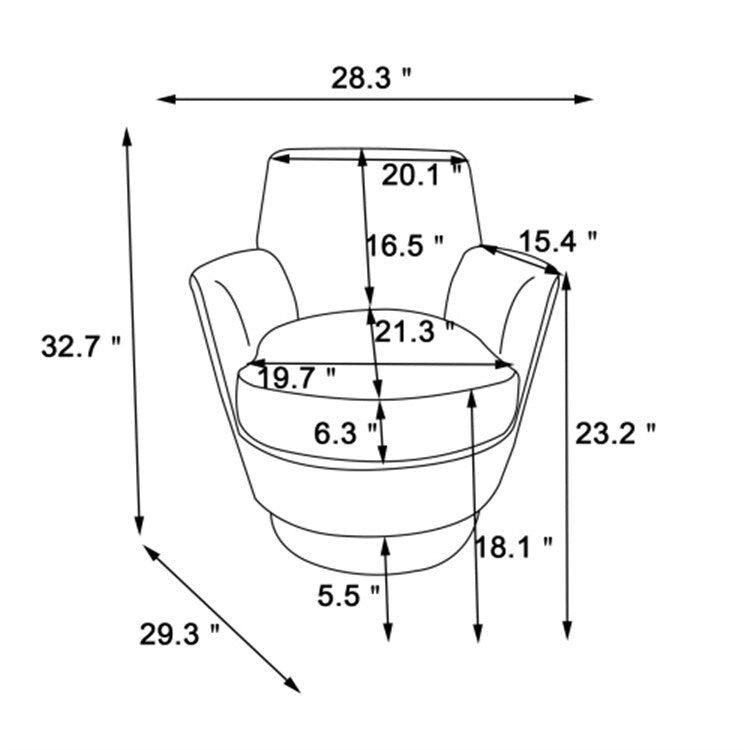 Fauteuil pivotant en polyester avec piètement en acier inoxydable