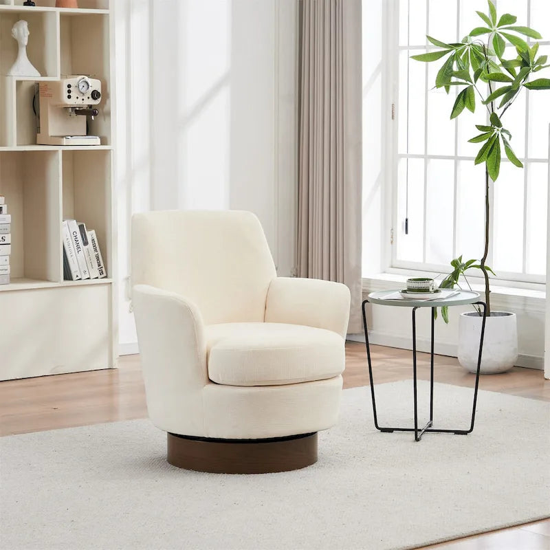 Fauteuil pivotant en polyester avec piètement en acier inoxydable