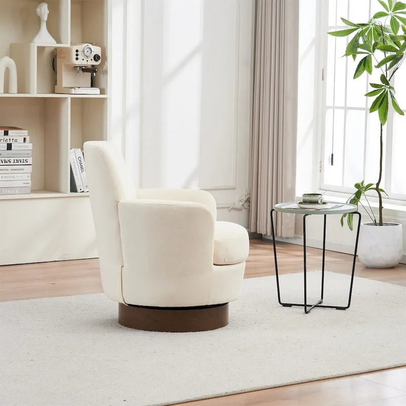 Fauteuil pivotant en polyester avec piètement en acier inoxydable