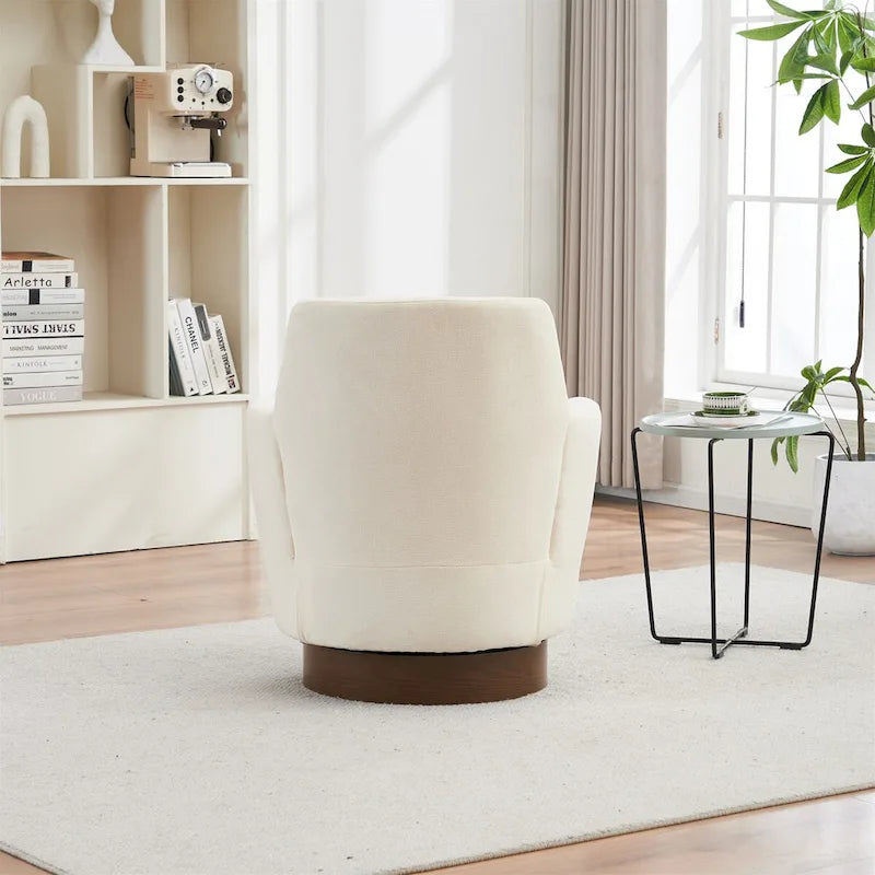 Fauteuil pivotant en polyester avec piètement en acier inoxydable