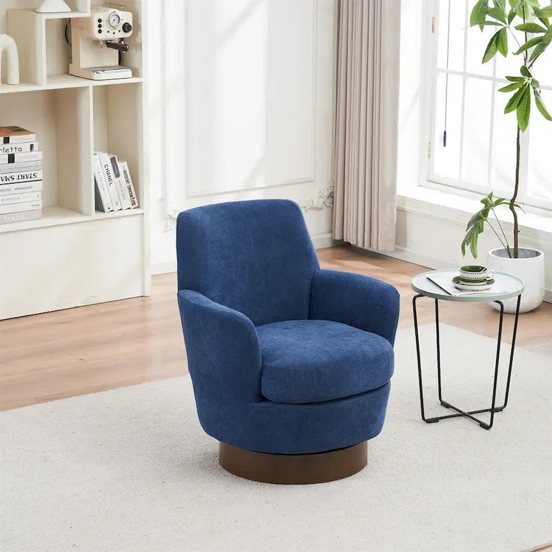 Fauteuil pivotant en polyester avec piètement en acier inoxydable