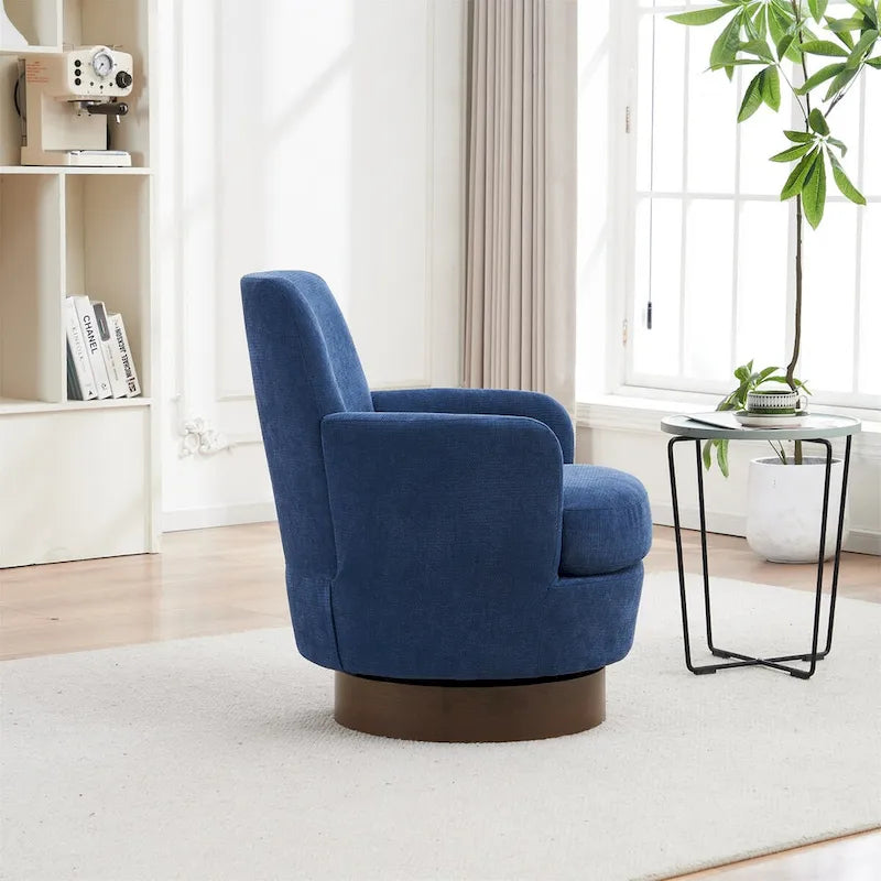 Fauteuil pivotant en polyester avec piètement en acier inoxydable