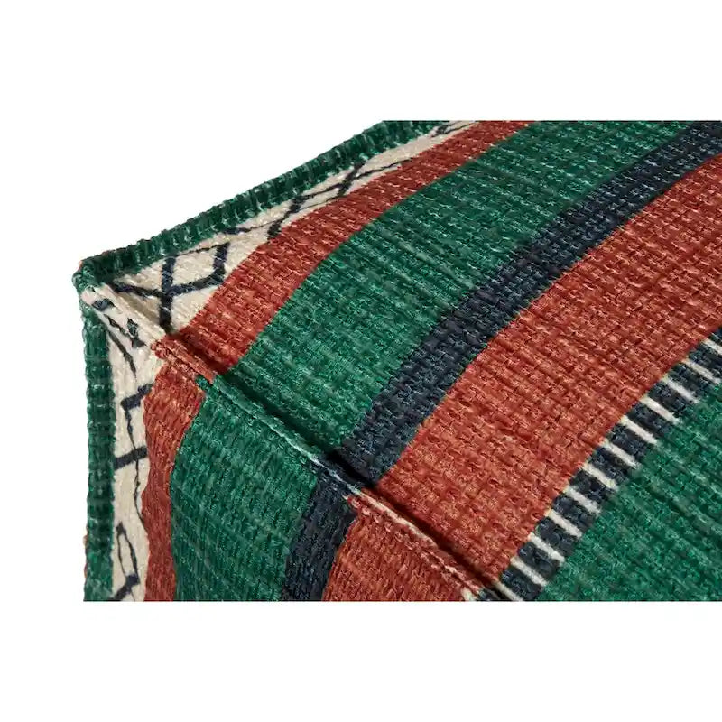 Coussin de sol rayé bohème sud-ouest
