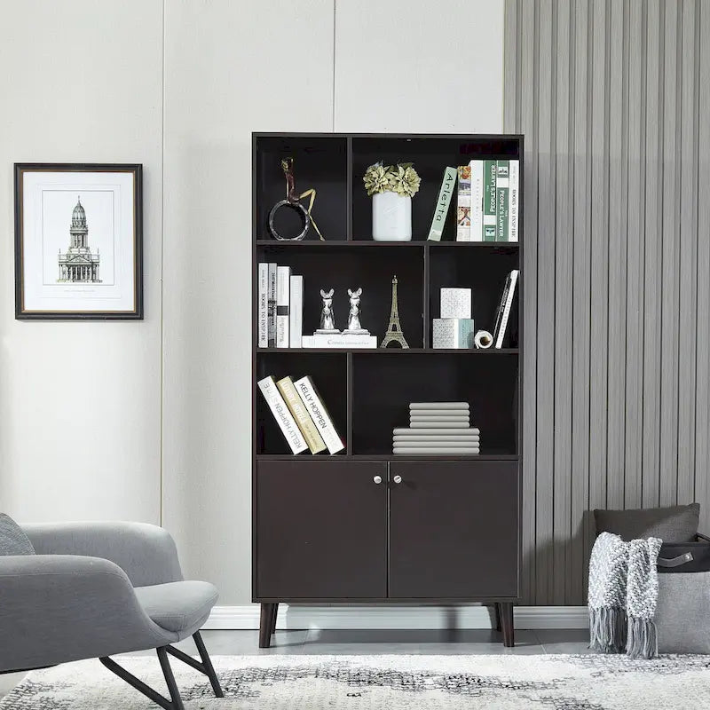 Bibliothèque avec portes