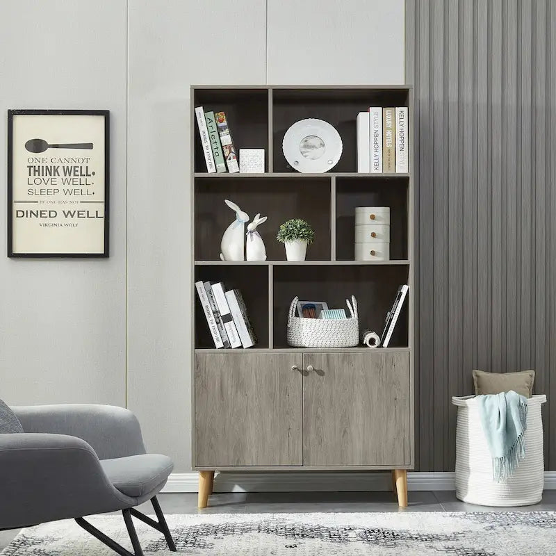 Bibliothèque avec portes