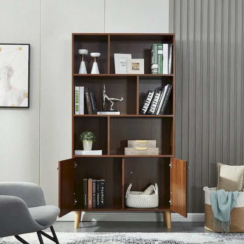 Bibliothèque avec portes