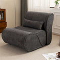 Fauteuil inclinable de salon en velours avec coussin lombaire