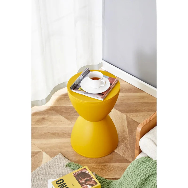 Tabouret d'appoint en plastique sablier pour la maison et le bureau
