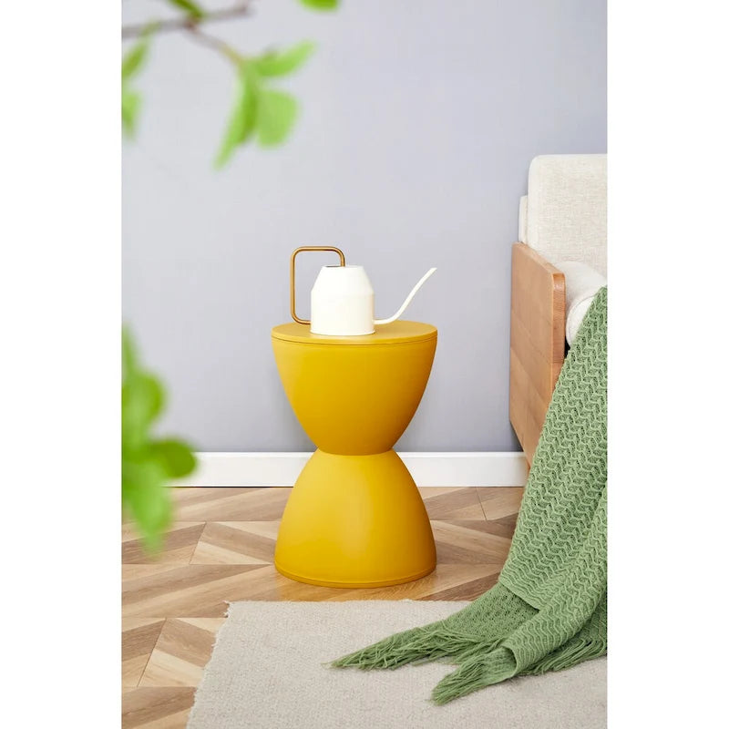 Tabouret d'appoint en plastique sablier pour la maison et le bureau
