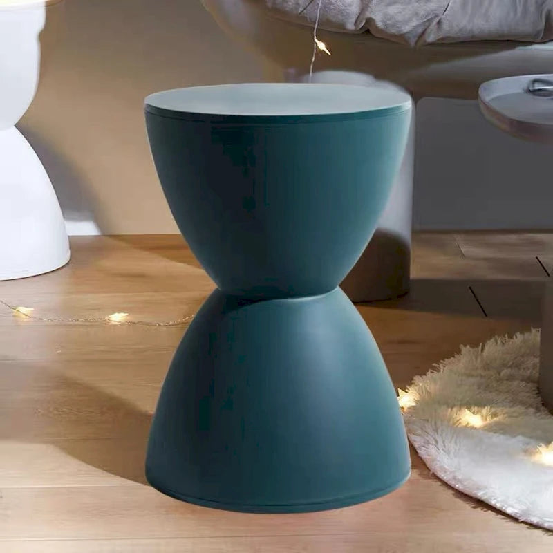 Tabouret d'appoint en plastique sablier pour la maison et le bureau